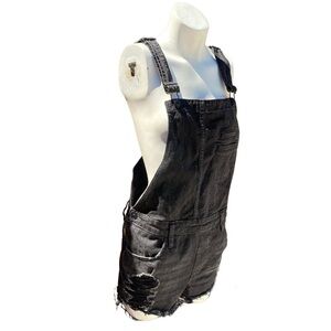 Black Overall Shorts